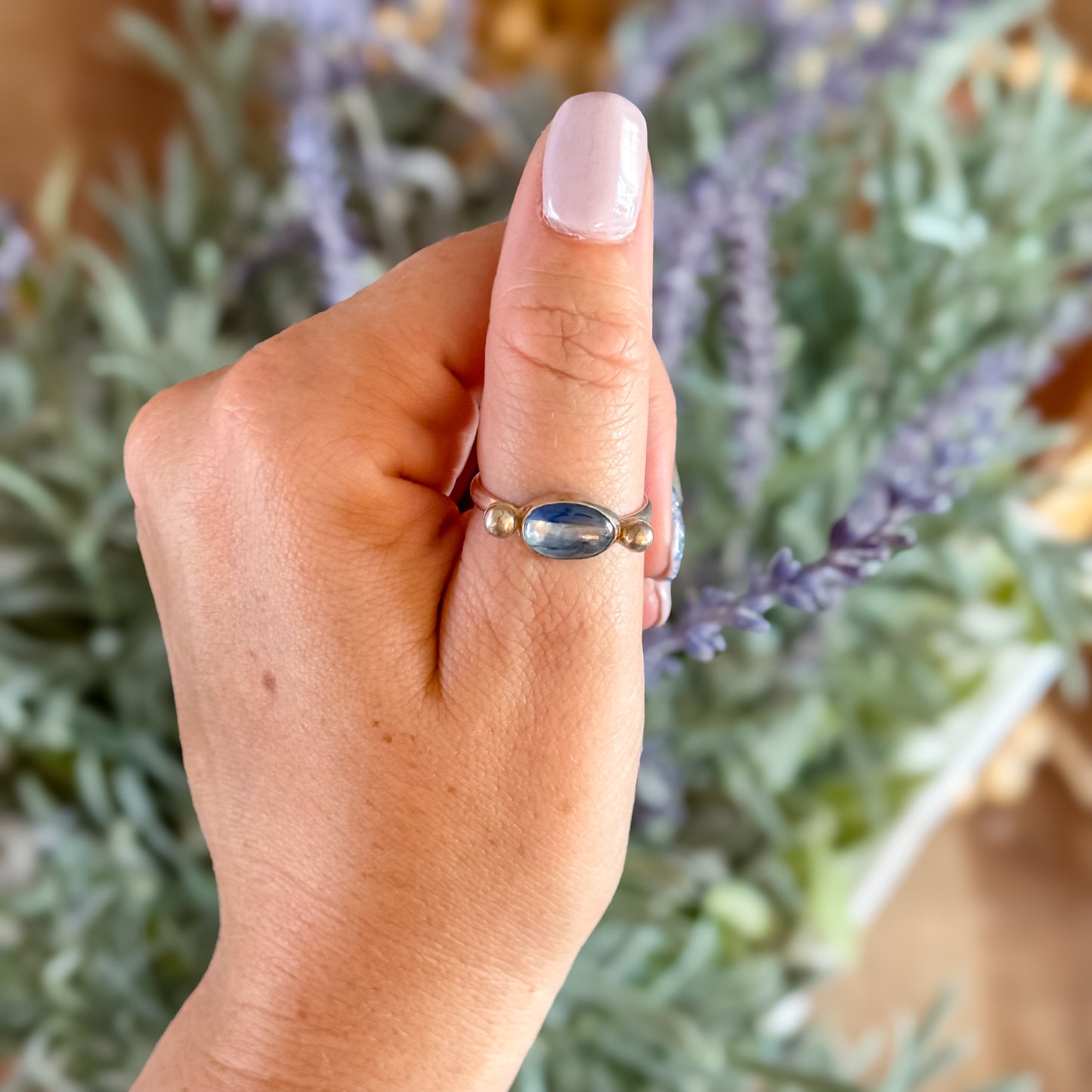 Blue Kyanite Silver Ring